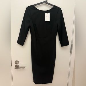 Theory - 3/4 length sleeve black wool sheath dress - Sz 2